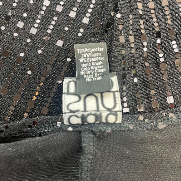 Clara Sun Woo Shimmer Embellished Blouse Ladies Size MED USA Made - Picture 7 of 9